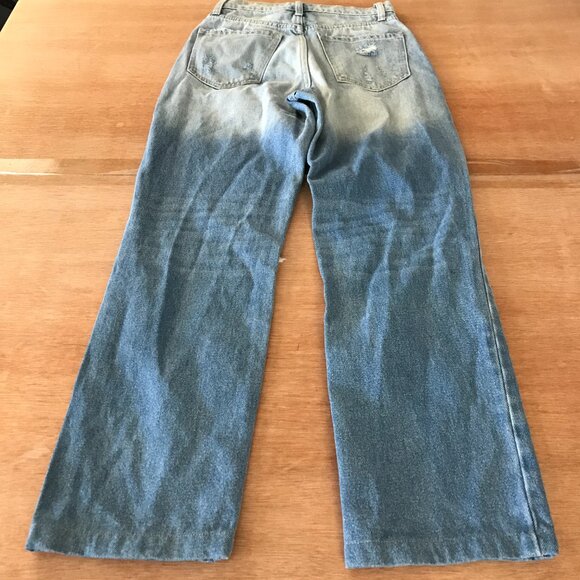 Cello Jean Women 00/23 Blue High Rise Distressed Destroyed Button Fly Preppy - Picture 2 of 14